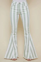 Striped Bell Bottom Jeans