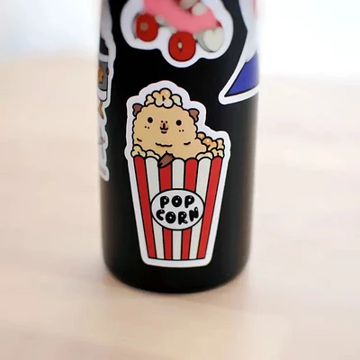 Alpaca Guinea Pig With Popcorn Sticker