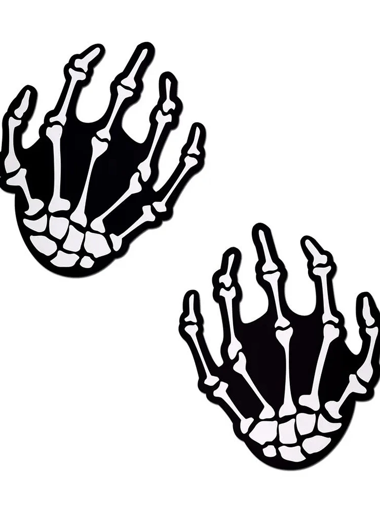 White Bony Skeleton Hand Pasties