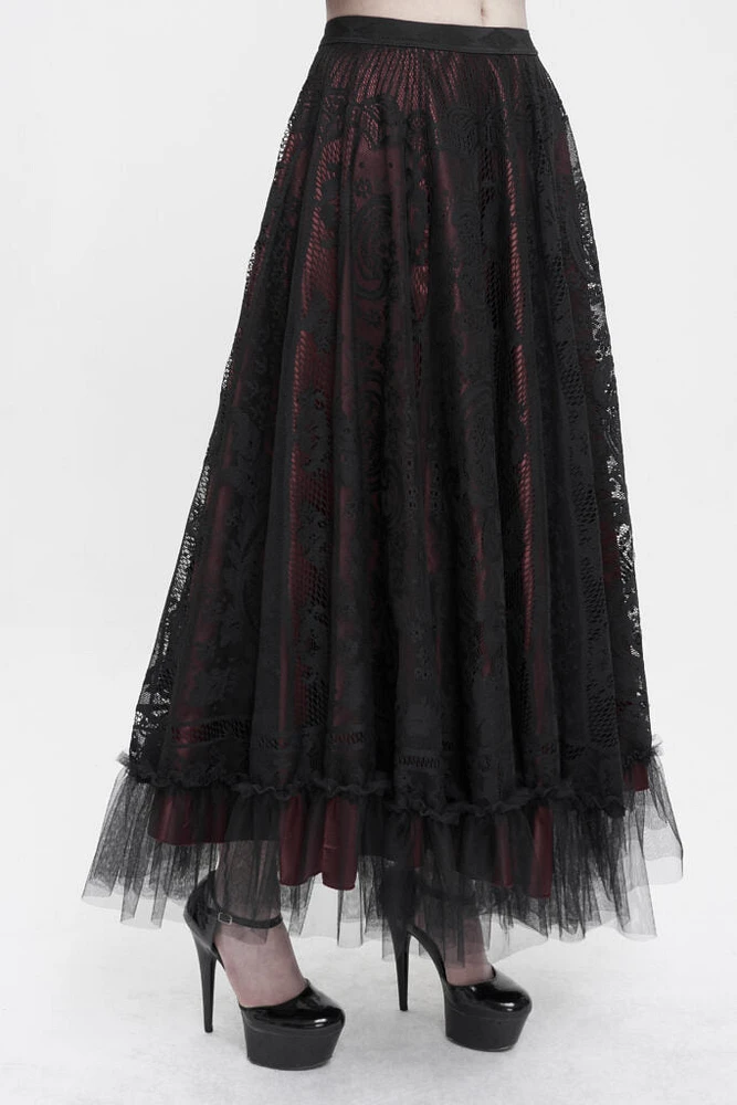 Gothic Maxi Lace Skirt