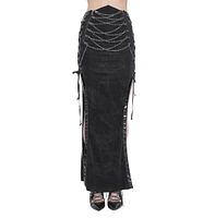 Chain Maxi Skirt With Side Slits