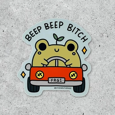 Beep Beep Rana Perra Pegatina