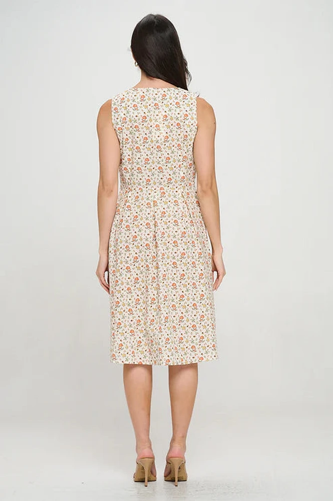 Mushroom Maadow Floral Dress