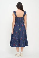 Veggie Garden Embroidered Dress