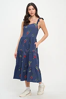 Veggie Garden Embroidered Dress
