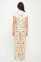 Mediterranean Delights Print Overalls