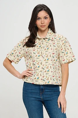 Dogs On Vacation Print Shirt
