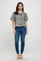 Moth Floral Print Shirt