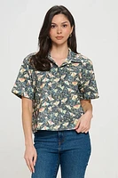 Moth Floral Print Shirt