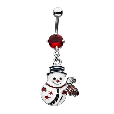 Snowman Enamel Dangle Navel