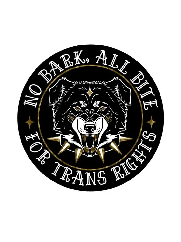 No Bark All Bite Sticker