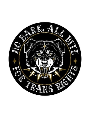 No Bark All Bite Sticker