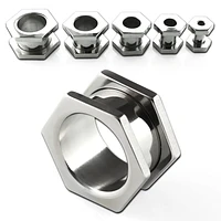 Hexagon Flat Front Machinehead 8g - 2g