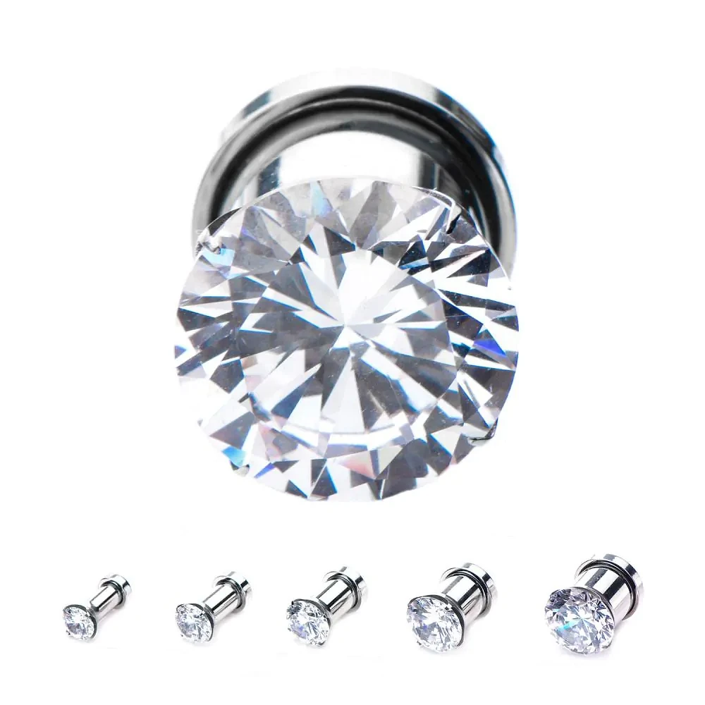 Prong Jewel Front Steel Machinehead 0g - 7/8