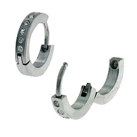 Huggie Earrings with 2mm CZs