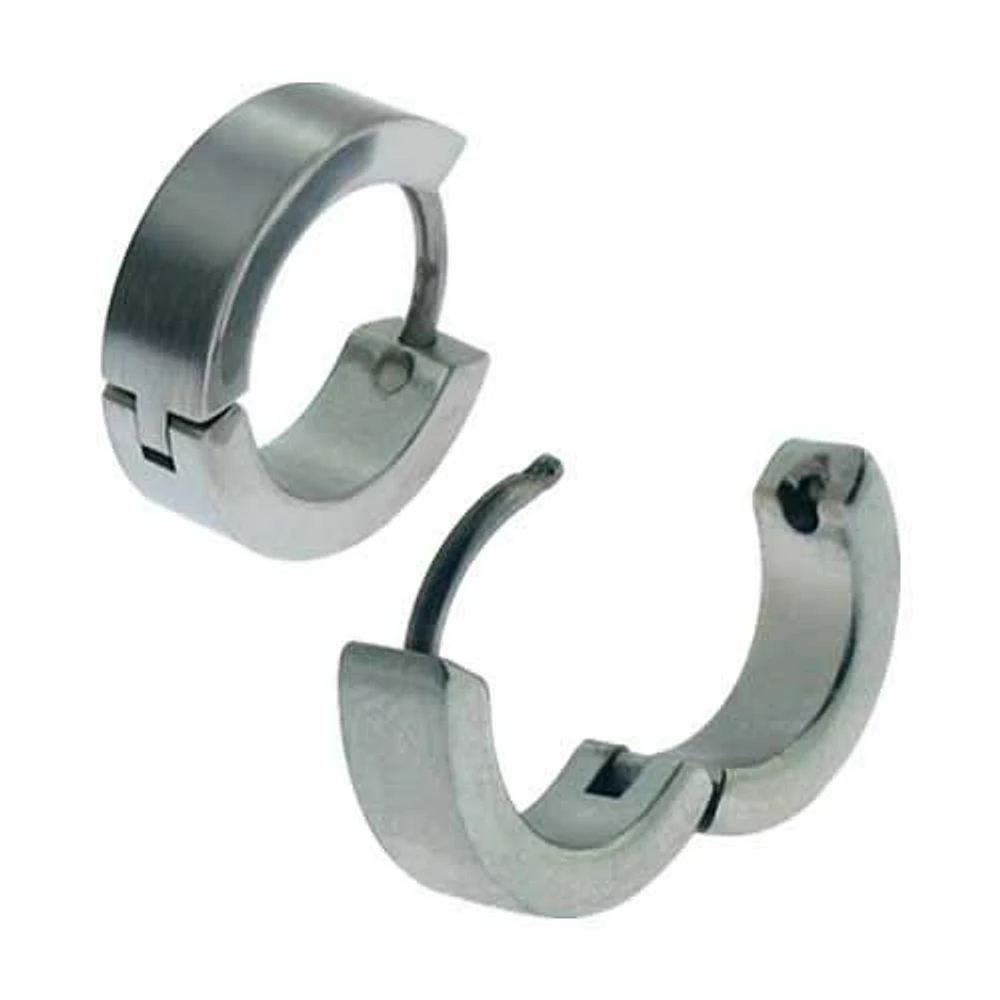 Huggies Plain Steel Earrings 3.8mm