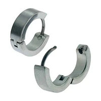 Huggies Plain Steel Earrings 3.8mm