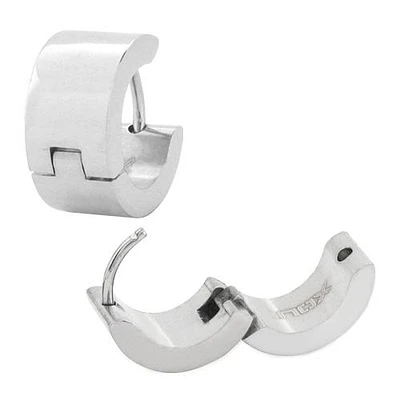 Plain Huggies Steel Earrings 6.8mm