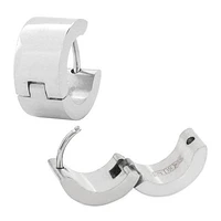 Plain Huggies Steel Earrings 6.8mm