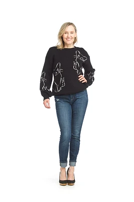 Cat Pattern Intarsia Sweater