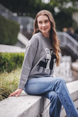 Sheep Knit Pullover Sweater