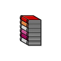 Lesbian Pile of Books Waterproof Lgbtq+ Sticker