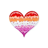 Holographic Lesbian Heart Waterproof Lgbtq+ Sticker