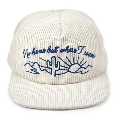 Bone White No Home But Where I Roam Corduroy Hat