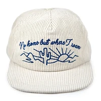 Bone White No Home But Where I Roam Corduroy Hat