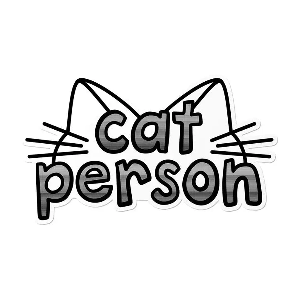 Cat Person Waterproof Sticker