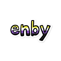 Nonbinary Enby Waterproof Lgbtq+ Sticker