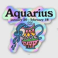 Aquarius Zodiac Sticker