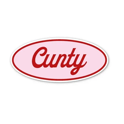 Cunty Diner Name Tag Sticker