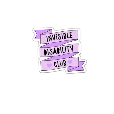 Invisable Illness Club Sticker