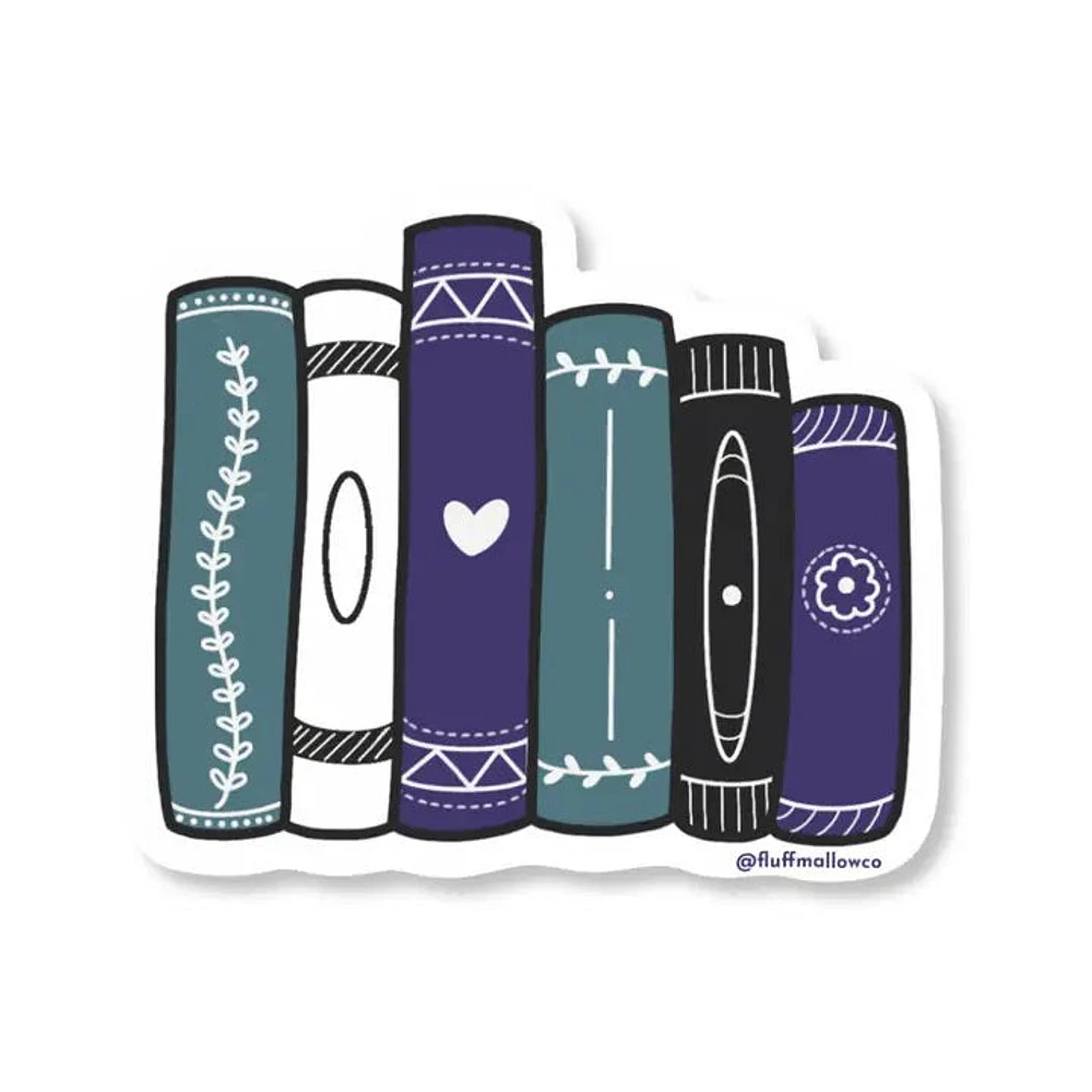 Asexual Book Stack Sticker Lgbtq+