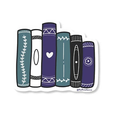 Asexual Book Stack Sticker Lgbtq+