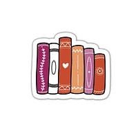 Lesbian Book Stack Reading Sticker