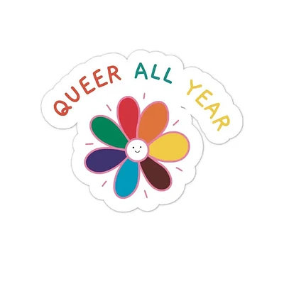 Queer All Year Sticker