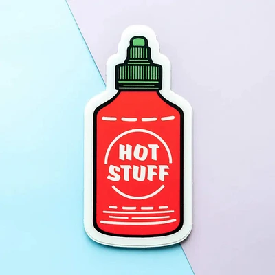 Hot Stuff Hot Sauce Vinyl Stickers