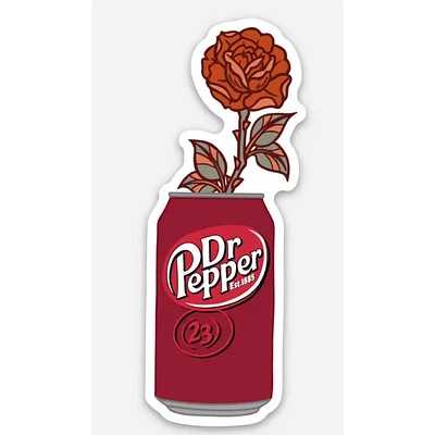 Dr Pepper Flower Sticker