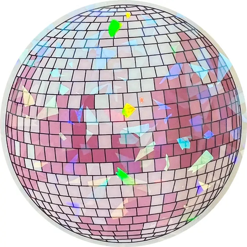 Cracked Holo Disco Ball Sticker