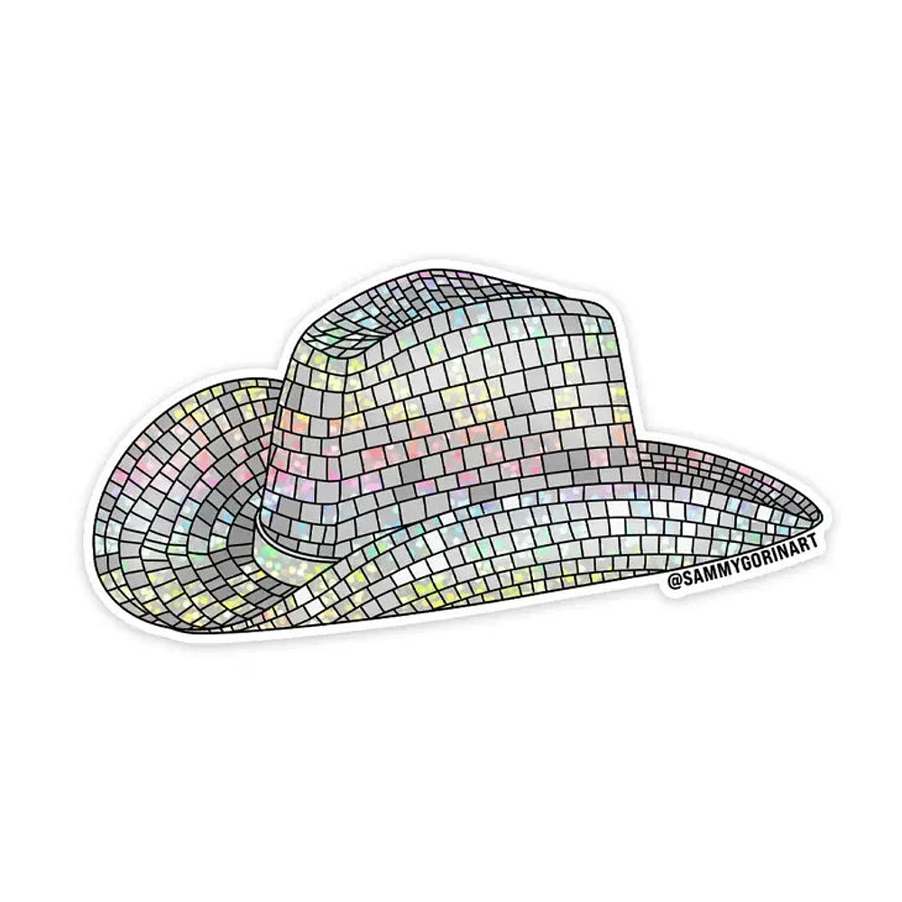 Chapeau de cowboy boule disco Sticker