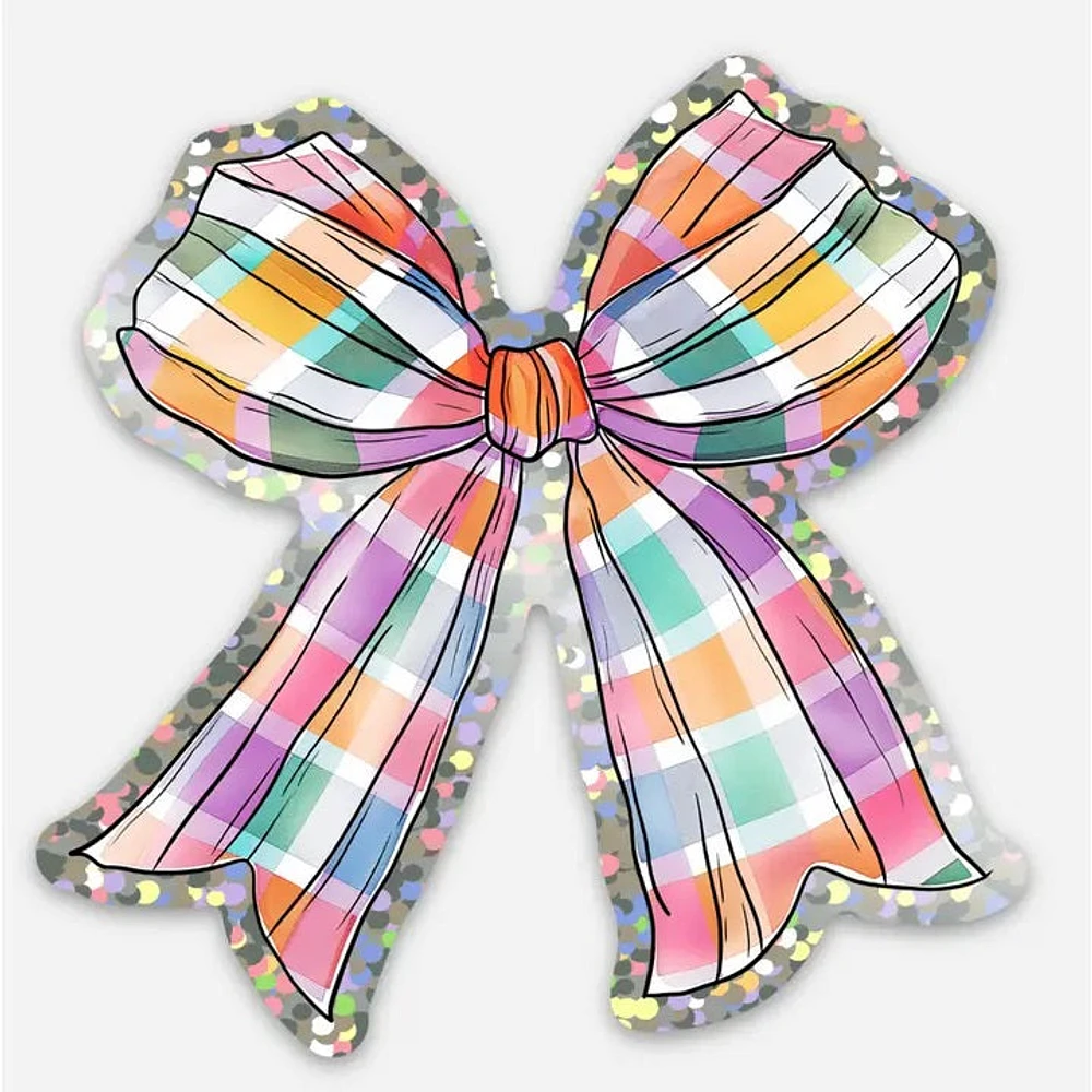 Glitter Bow Sticker