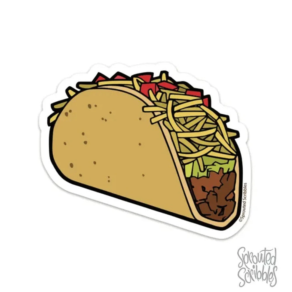 PEGATINA DE COMIDA DE TACOS