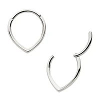 Teardrop Titanium Hinged Hoop