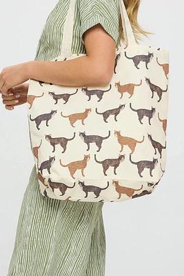 Cat All Over Tote Bag