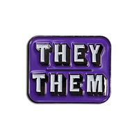 They/Them Purple Pronoun Pin