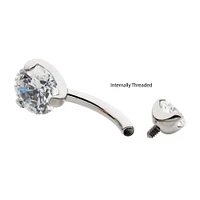 Prong 4mm/6mm Gem Internally Threaded