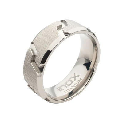 Titanium Tread Groove Ring Size 12