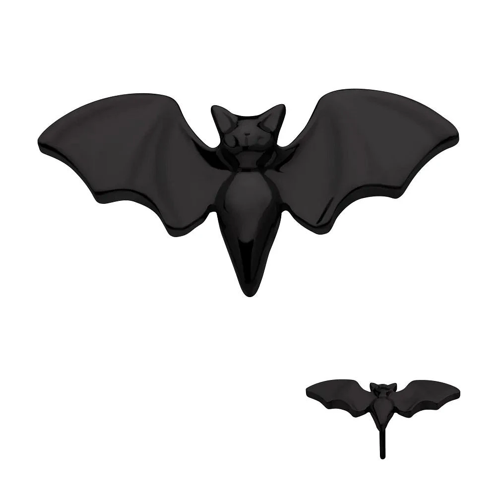 Bat Plain Black PVD Threadless Top